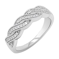Geflochtener Ring mit Lab Grown Diamanten Shani