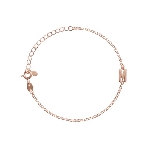 Goldenes Armband mit Buchstaben M Elinn