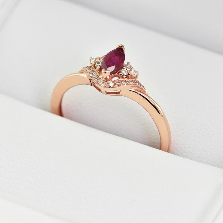 Rubinring mit Diamanten 21753