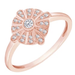 Goldring mit Diamantblüte Delit