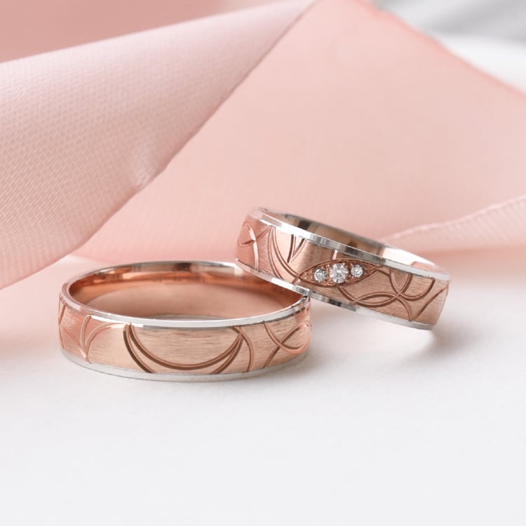 Unikate Eheringe aus Gold mit Diamanten Ivan 76791