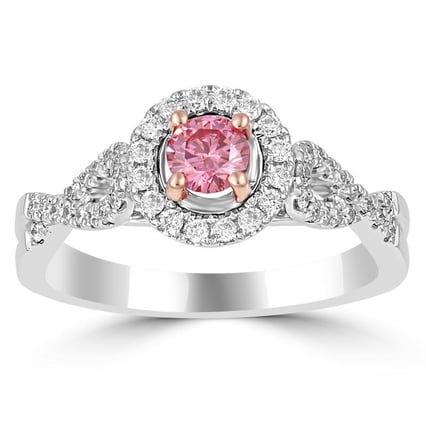 Verlobungsring mit einem zertifizierten Fancy Pink Lab Grown Diamanten Lanni