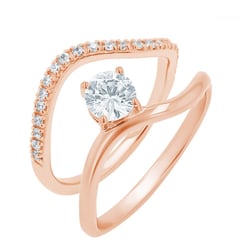 Romantisches Verlobungs-Set mit Diamantringen Maryna