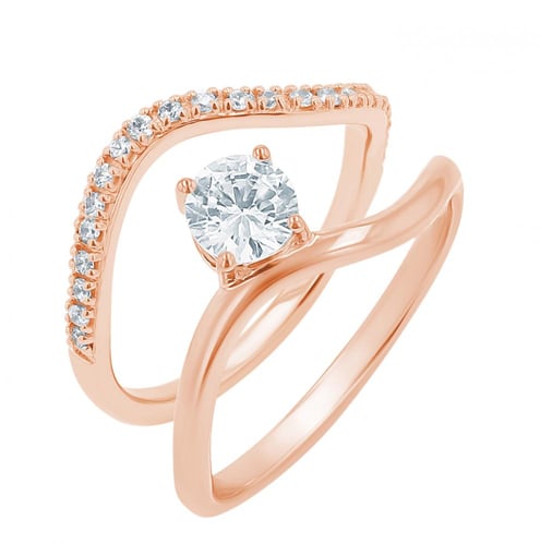 Romantisches Verlobungs-Set mit Diamantringen Maryna