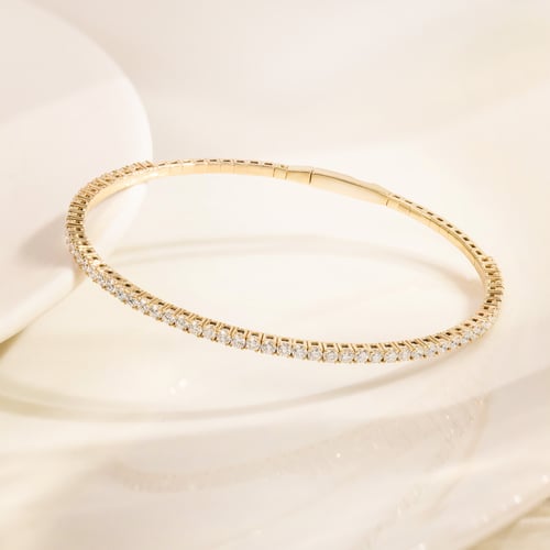 Goldenes Flexi Armband mit Lab Grown Diamanten Monroe