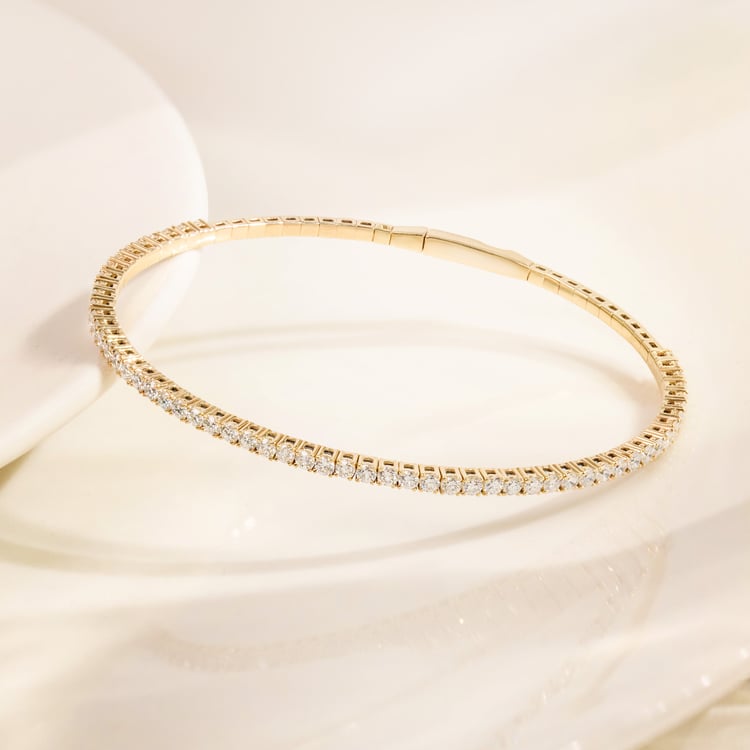 Goldenes Flexi Armband mit Lab Grown Diamanten 165068
