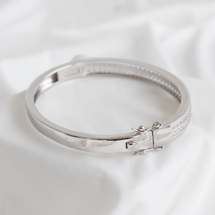 Silberner Armreif voll glänzender Zirkonia Rachael 90703