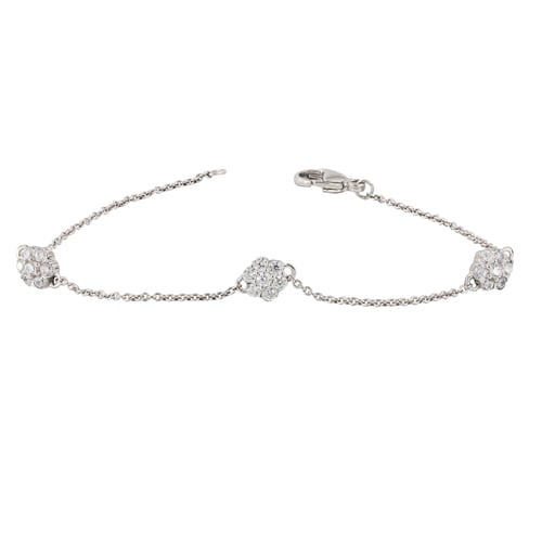 Kettenarmband mit Blumen aus natürlichen Diamanten Amala