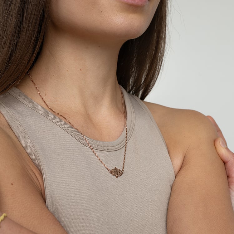 Yoga Halskette mit dem Symbol Hamsa 134344