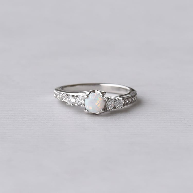 Ring aus Silber mit Opal und Zirkonia Tereza 73509