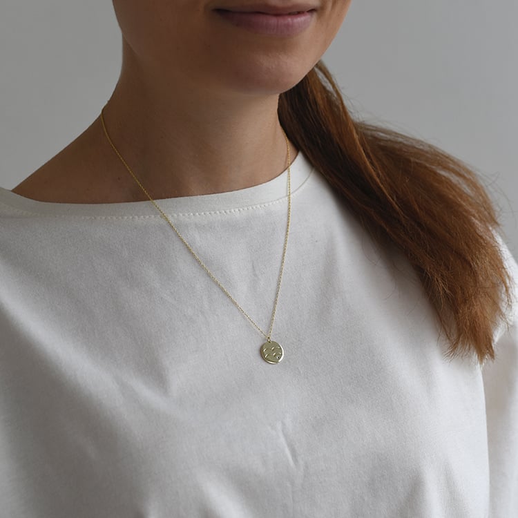 Silberner Anhänger mit Sternzeichen und Aquamarin Wassermann 103401