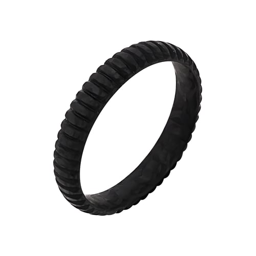 Halbrunde Eheringe aus Carbon mit Diamant Lisa