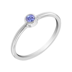 Minimalistischer Goldring mit Tansanit Emilien