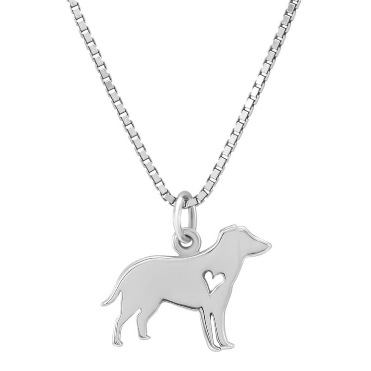 Kettenanhänger in Silber mit Hundemotiv Labrador