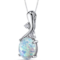 Himmlischer Anhänger in Silber mit weißem Opal Kalyan