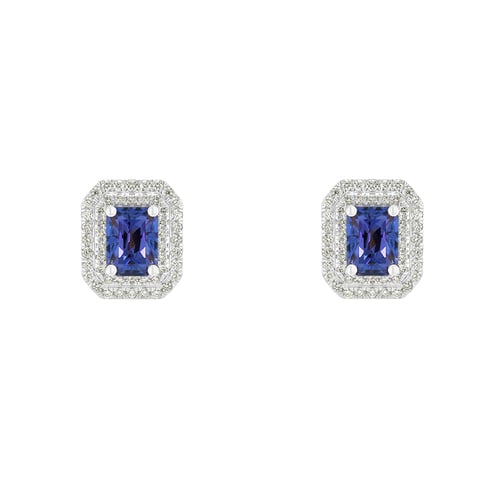 Ohrringe mit Tansanit und Diamanten Lavitra