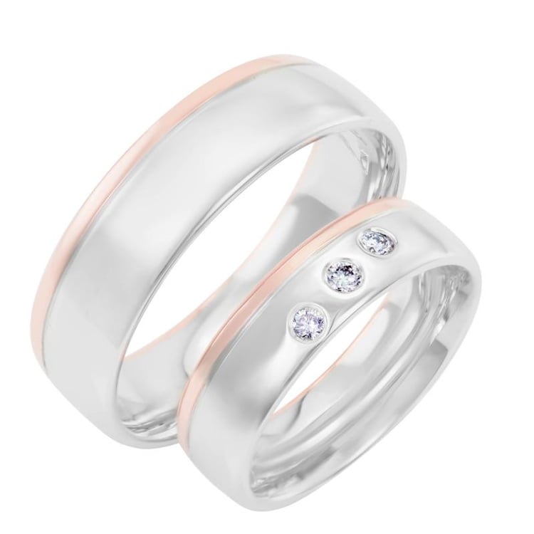 Eheringe aus zweifarbigem Gold