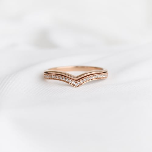 Gebogener Eternity-Ring mit Diamanten Irving