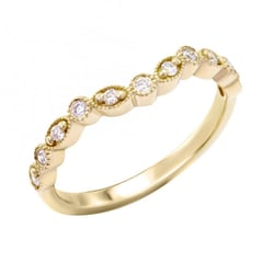Goldener Memoire Ring mit Diamanten Lorava