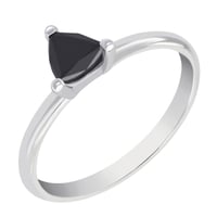 Ring mit schwarzem trillion Diamant Valla