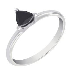 Ring mit schwarzem trillion Diamant Valla