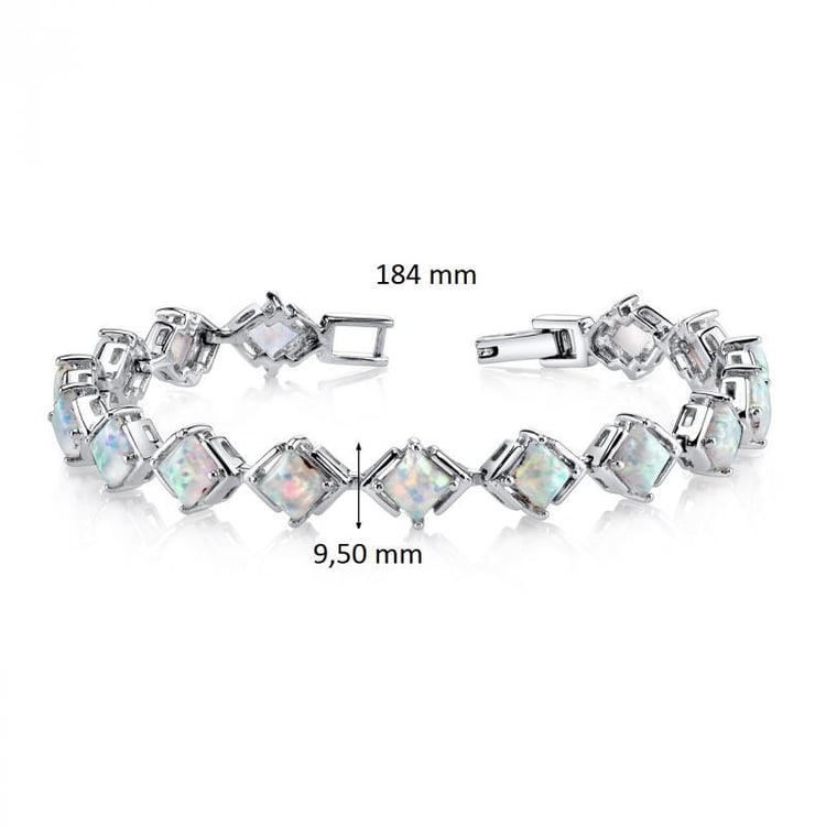 Silberarmband mit princess Opale 11499