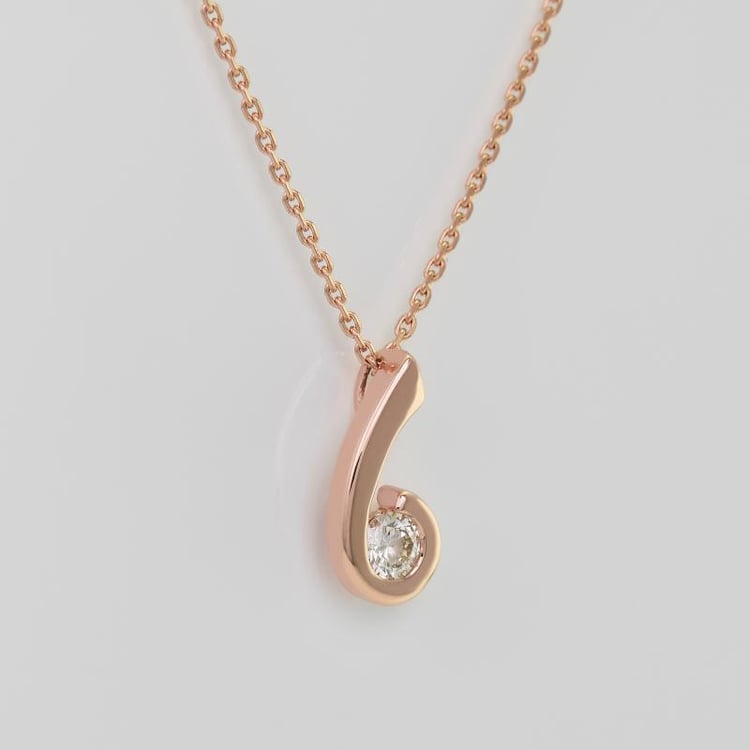 Zarte diamantene Eleganz in der goldenen Anhänger Renu 22904