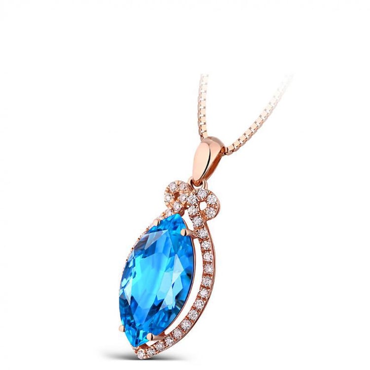 Goldkette mit Topas 10030