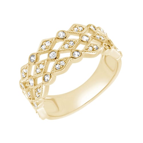 Moderner Ring aus Silber mit Diamanten Gunnar