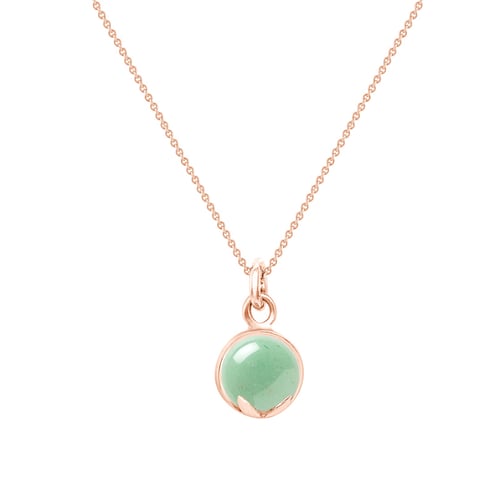 Goldene Anhänger mit Cabochon Aventurin Azalea