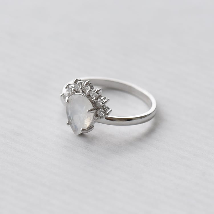 Verlobungsring mit Mondstein und Diamanten Namir 71499