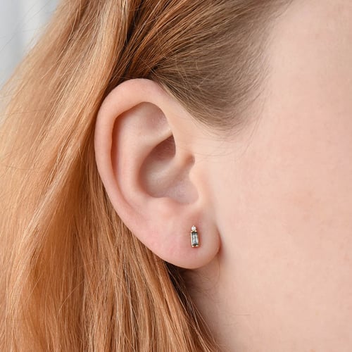 Ohrringe mit Baguette und Round Diamanten Xene