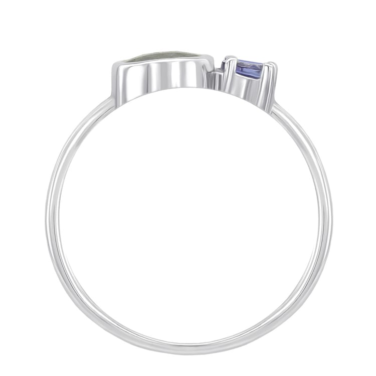 Clusterring mit Diamant und Tansanit 49873