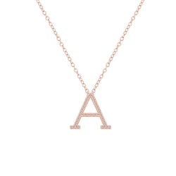Personalisierter Buchstabenanhänger mit Diamanten Amira