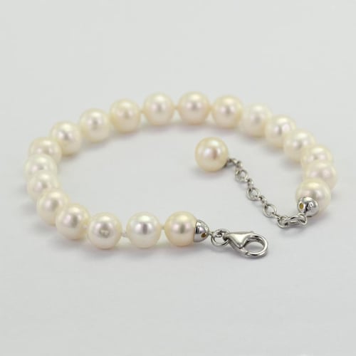 Silbernes Perlenarmband Patia
