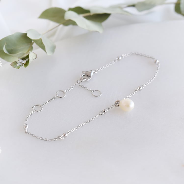 Silbernes Armband mit Perle Jerrik 87944