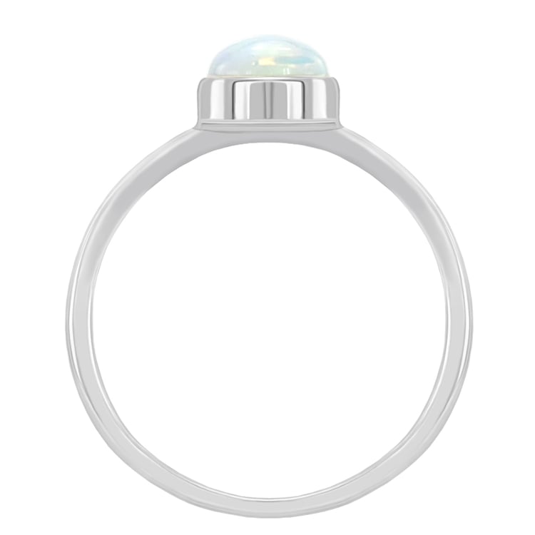 Minimalistischer Goldring mit weißem Opal Stowy 52624