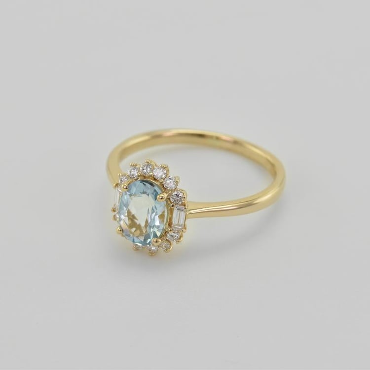Aquamarinring mit Diamanten Sajani 2462