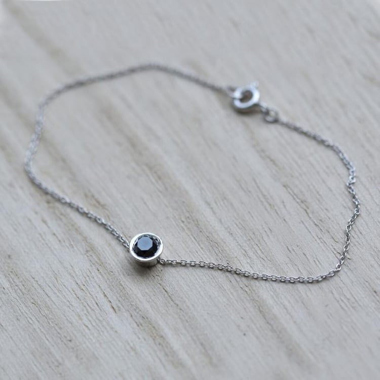 Armband aus Platin mit schwarzem Diamant Arleth 71530