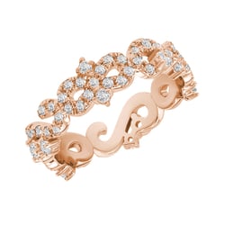 Eternity Goldring mit weißen Topasen Chaya