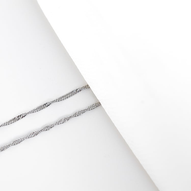 Silberne Singapurkette 42 cm 129589