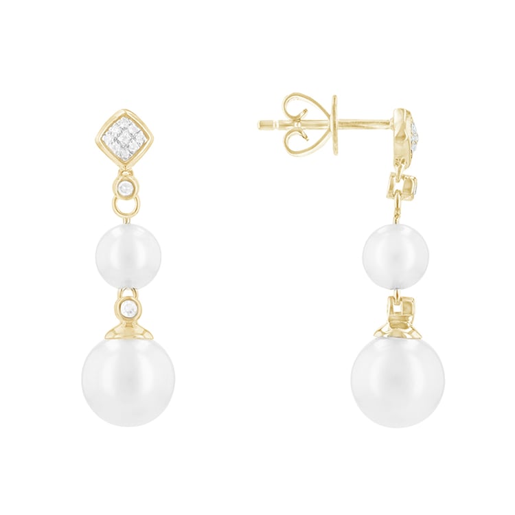 Hängeohrringe mit Perlen und Diamanten Tanisha 87435