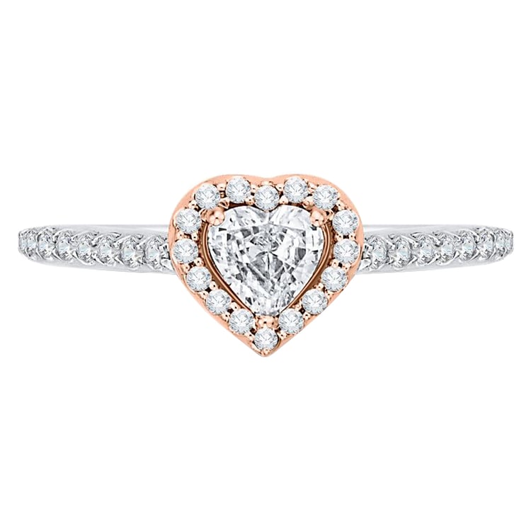 Mehrfarbiger Verlobungsring Diamant Herz-Form 60916