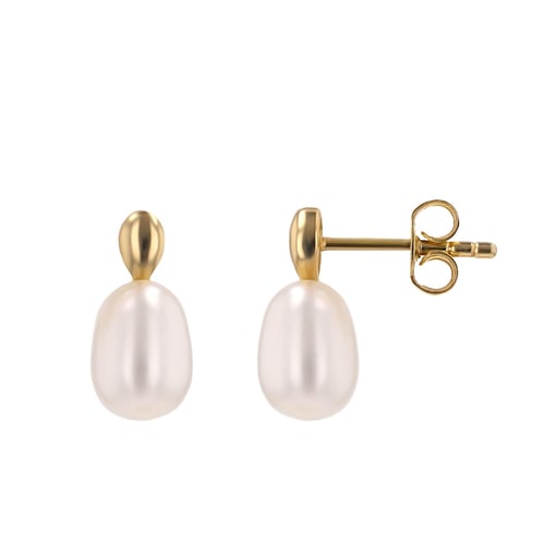Elegante Perlenohrringe aus Gold Adele