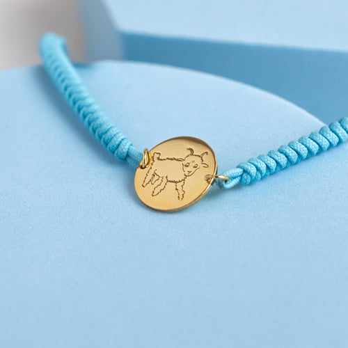 Silbernes String Armband mit der Gravur eines Lamms Der Kleine Prinz