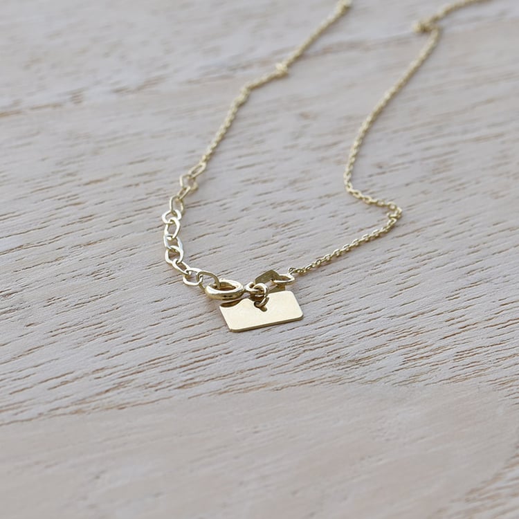 Minimalistische goldene Halskette mit Münzen Honor 67725