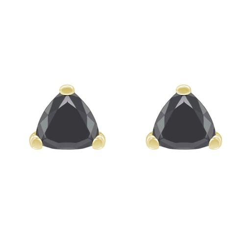Goldene Ohrstecker mit schwarzen Diamanten Vock