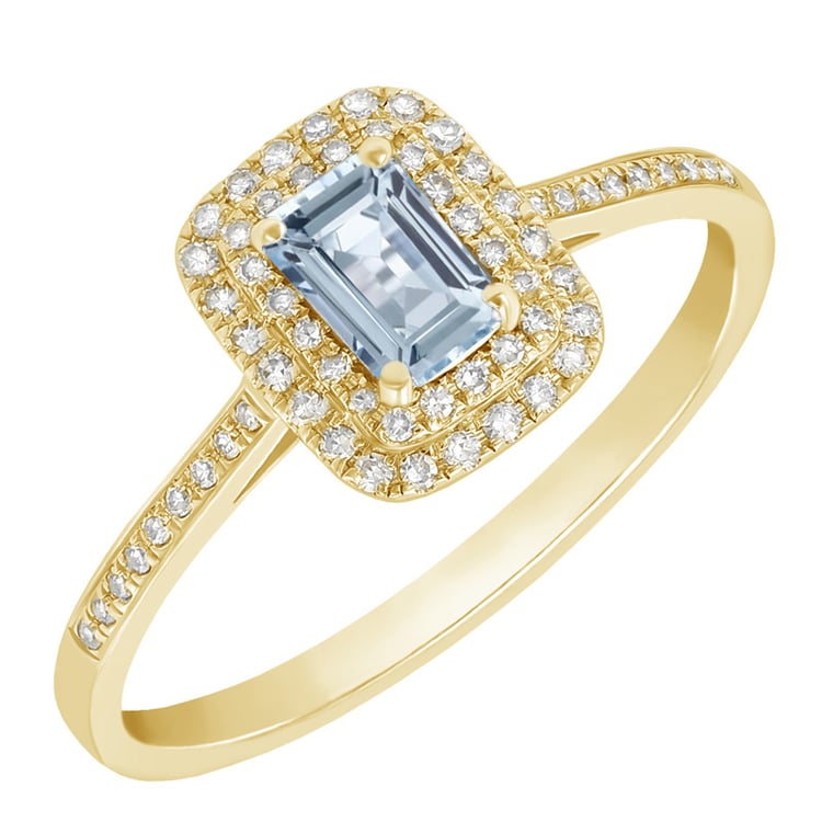 Aquamarinring aus Gelbgold 63729