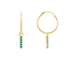 Goldene Hängeohrringe mit Smaragden Elaine
