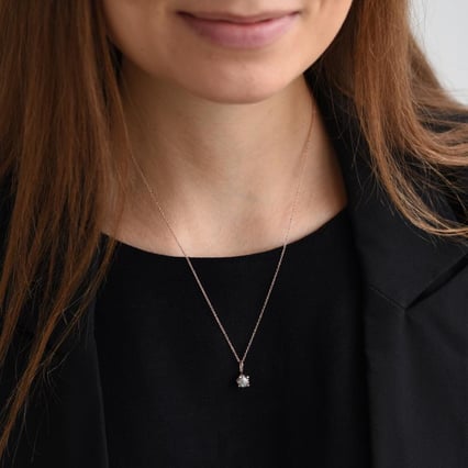 Goldanhänger mit ungeschliffenen Diamanten Susan